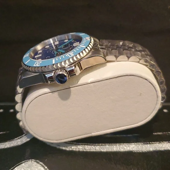 Fully custom built 40mm Seiko Tiffany Blue partial skeleton mod. - Picture 3 of 6